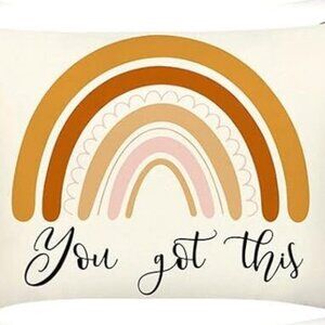 Buy One Get One Free, Boho Rainbow Cosmetic Bag Inspiration Canvas Makeup Bag